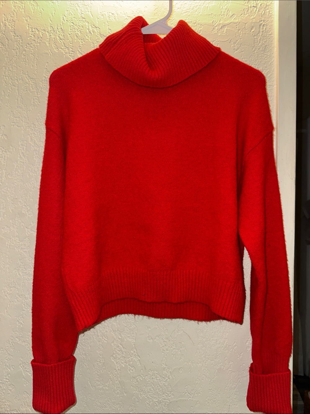 Fashion Nova Red Cowl Neck Sweater